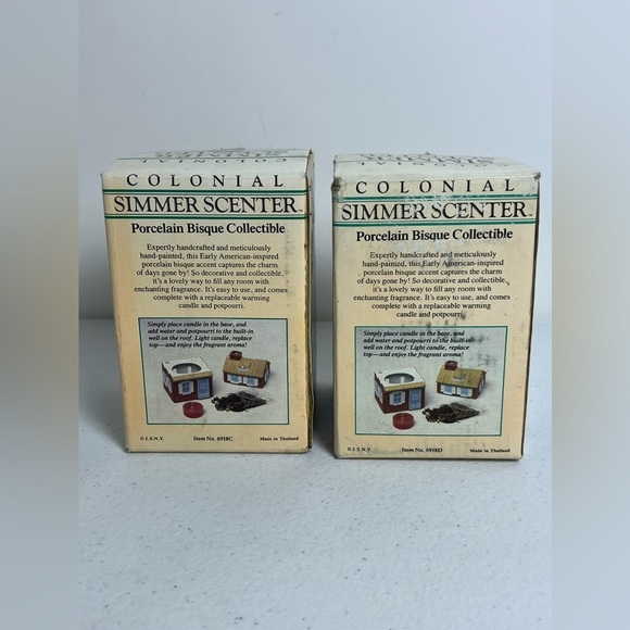 Colonial Simmer Scenter Porcelain Bisque Collectible Lot of 2 Store & Mill VTG - Picture 2 of 12